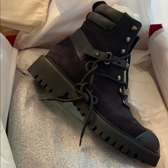 Valentino garavani rockstud cap toe combat boot - Picture 9 of 11